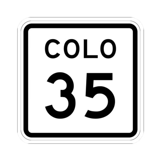 Colorado 35 1952 (Colorado) (Road Sign) STICKER Vinyl Kiss-Cut Decal 2 Inch White - The Sticker Space