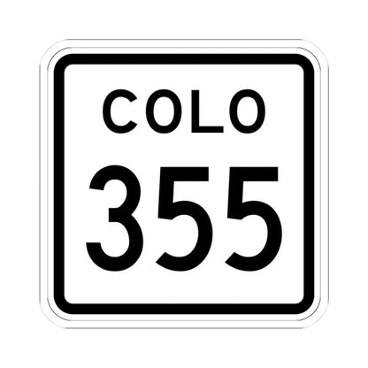 Colorado 355 1952 (Colorado) (Road Sign) STICKER Vinyl Kiss-Cut Decal 3 Inch White - The Sticker Space