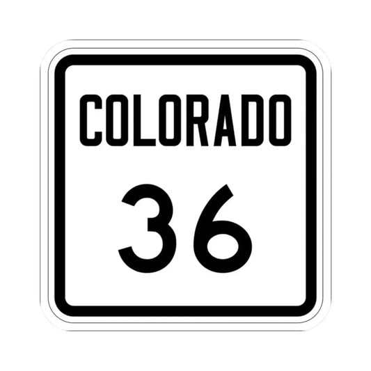 Colorado 36 1946 (Colorado) (Road Sign) STICKER Vinyl Kiss-Cut Decal 2 Inch White - The Sticker Space