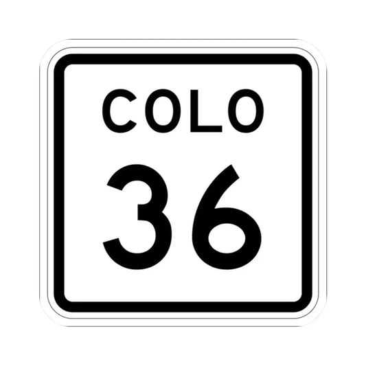 Colorado 36 1952 (Colorado) (Road Sign) STICKER Vinyl Kiss-Cut Decal 2 Inch White - The Sticker Space