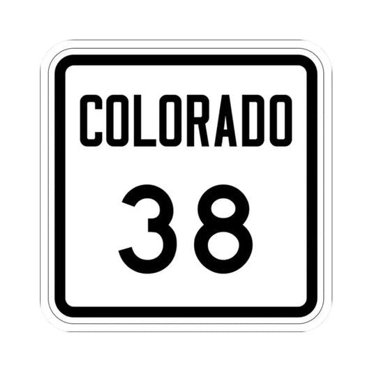 Colorado 38 1946 (Colorado) (Road Sign) STICKER Vinyl Kiss-Cut Decal 2 Inch White - The Sticker Space