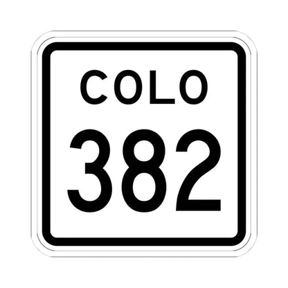 Colorado 382 1952 (Colorado) (Road Sign) STICKER Vinyl Kiss-Cut Decal 4 Inch White - The Sticker Space