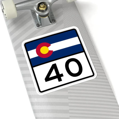 Colorado 40 (Colorado) (Road Sign) STICKER Vinyl Kiss-Cut Decal - The Sticker Space