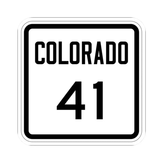 Colorado 41 1946 (Colorado) (Road Sign) STICKER Vinyl Kiss-Cut Decal 2 Inch White - The Sticker Space