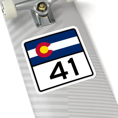 Colorado 41 (Colorado) (Road Sign) STICKER Vinyl Kiss-Cut Decal - The Sticker Space