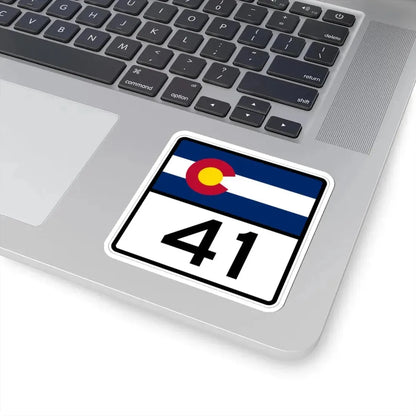 Colorado 41 (Colorado) (Road Sign) STICKER Vinyl Kiss-Cut Decal - The Sticker Space
