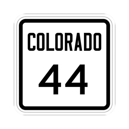 Colorado 44 1946 (Colorado) (Road Sign) STICKER Vinyl Kiss-Cut Decal 2 Inch White - The Sticker Space