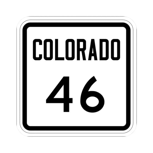 Colorado 46 1946 (Colorado) (Road Sign) STICKER Vinyl Kiss-Cut Decal 2 Inch White - The Sticker Space