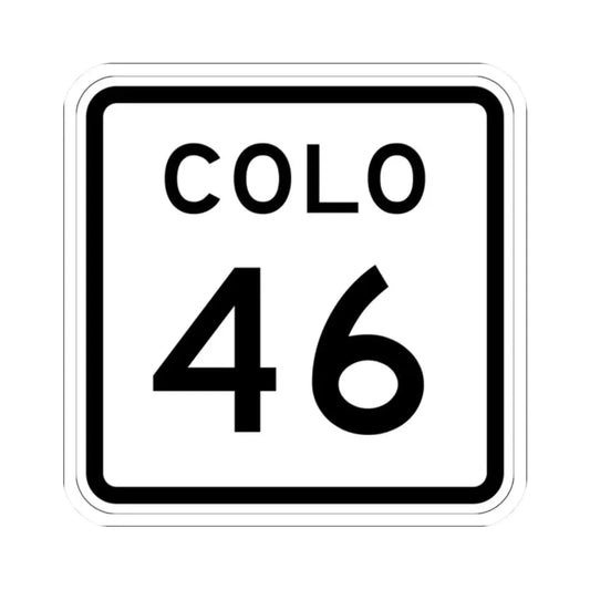 Colorado 46 1952 (Colorado) (Road Sign) STICKER Vinyl Kiss-Cut Decal 2 Inch White - The Sticker Space