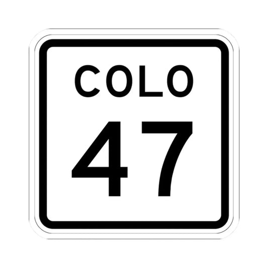 Colorado 47 1952 (Colorado) (Road Sign) STICKER Vinyl Kiss-Cut Decal 2 Inch White - The Sticker Space