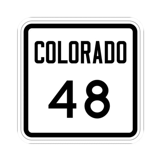 Colorado 48 1946 (Colorado) (Road Sign) STICKER Vinyl Kiss-Cut Decal 2 Inch White - The Sticker Space