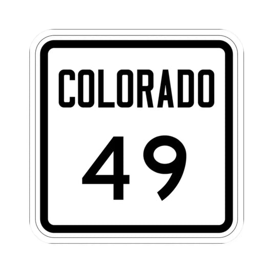 Colorado 49 1946 (Colorado) (Road Sign) STICKER Vinyl Kiss-Cut Decal 2 Inch White - The Sticker Space