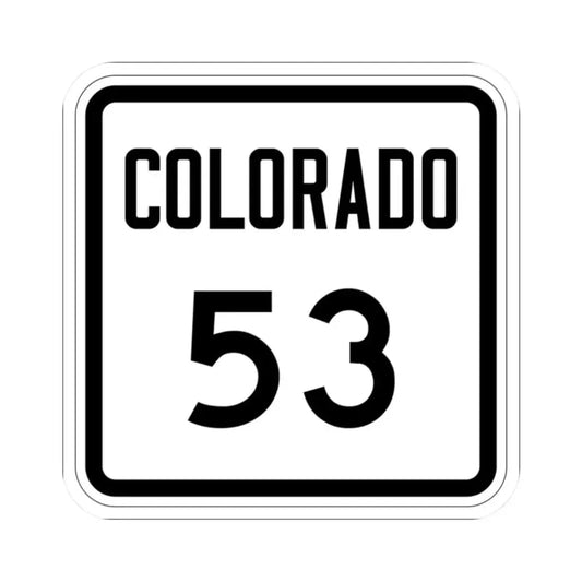 Colorado 53 1946 (Colorado) (Road Sign) STICKER Vinyl Kiss-Cut Decal 2 Inch White - The Sticker Space
