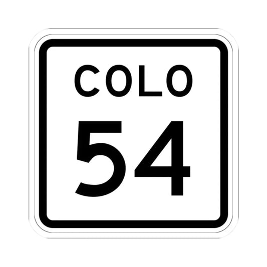 Colorado 54 1952 (Colorado) (Road Sign) STICKER Vinyl Kiss-Cut Decal 2 Inch White - The Sticker Space