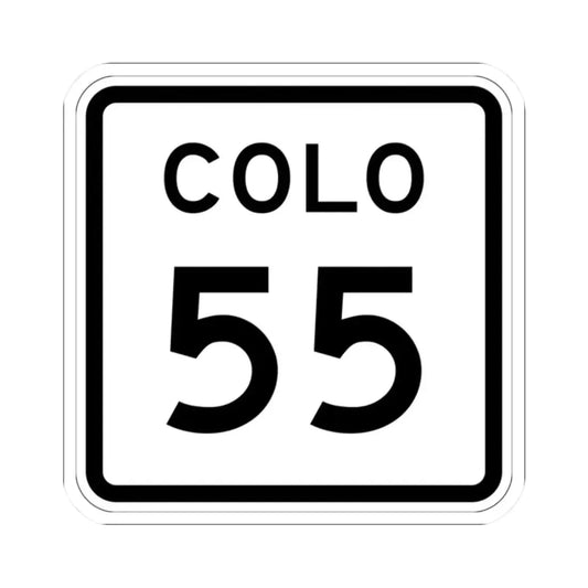 Colorado 55 1952 (Colorado) (Road Sign) STICKER Vinyl Kiss-Cut Decal 2 Inch White - The Sticker Space