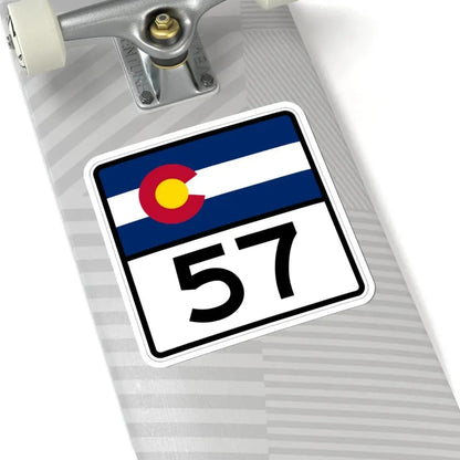 Colorado 57 (Colorado) (Road Sign) STICKER Vinyl Kiss-Cut Decal - The Sticker Space