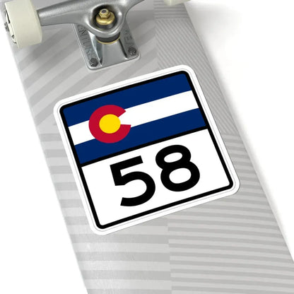 Colorado 58 (Colorado) (Road Sign) STICKER Vinyl Kiss-Cut Decal - The Sticker Space