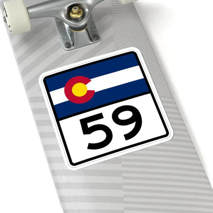 Colorado 59 (Colorado) (Road Sign) STICKER Vinyl Kiss-Cut Decal - The Sticker Space