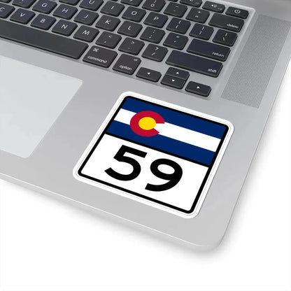Colorado 59 (Colorado) (Road Sign) STICKER Vinyl Kiss-Cut Decal - The Sticker Space