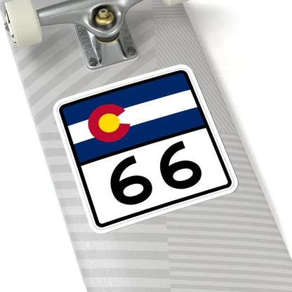 Colorado 66 (Colorado) (Road Sign) STICKER Vinyl Kiss-Cut Decal - The Sticker Space