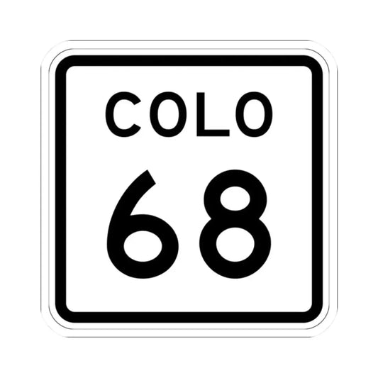 Colorado 68 1952 (Colorado) (Road Sign) STICKER Vinyl Kiss-Cut Decal 2 Inch White - The Sticker Space