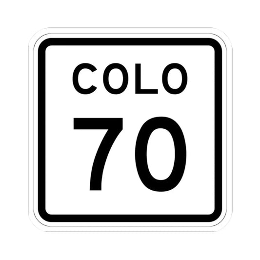 Colorado 70 1952 (Colorado) (Road Sign) STICKER Vinyl Kiss-Cut Decal 2 Inch White - The Sticker Space
