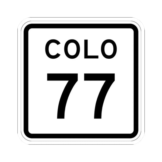 Colorado 77 1952 (Colorado) (Road Sign) STICKER Vinyl Kiss-Cut Decal 2 Inch White - The Sticker Space