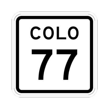 Colorado 77 1952 (Colorado) (Road Sign) STICKER Vinyl Kiss-Cut Decal 3 Inch White - The Sticker Space