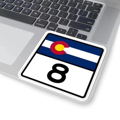 Colorado 8 (Colorado) (Road Sign) STICKER Vinyl Kiss-Cut Decal - The Sticker Space