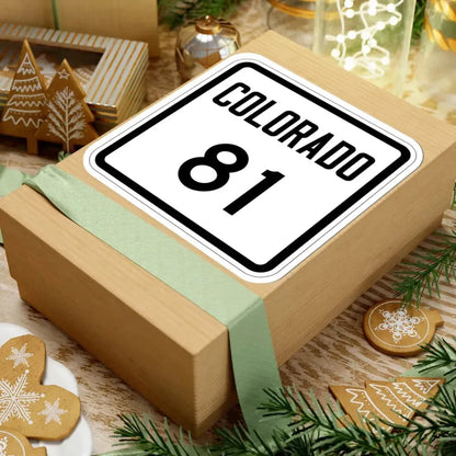 Colorado 81 1946 (Colorado) (Road Sign) STICKER Vinyl Kiss-Cut Decal - The Sticker Space