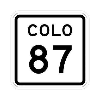 Colorado 87 1952 (Colorado) (Road Sign) STICKER Vinyl Kiss-Cut Decal 3 Inch White - The Sticker Space
