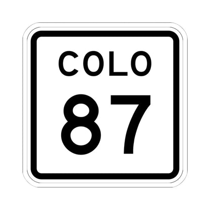 Colorado 87 1952 (Colorado) (Road Sign) STICKER Vinyl Kiss-Cut Decal 6 Inch White - The Sticker Space
