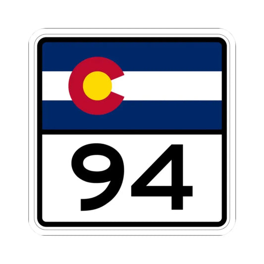 Colorado 94 (Colorado) (Road Sign) STICKER Vinyl Kiss-Cut Decal 2 Inch White - The Sticker Space