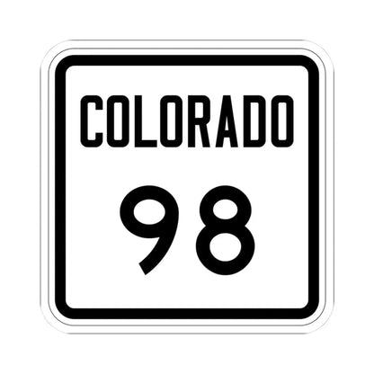 Colorado 98 1946 (Colorado) (Road Sign) STICKER Vinyl Kiss-Cut Decal 3 Inch White - The Sticker Space