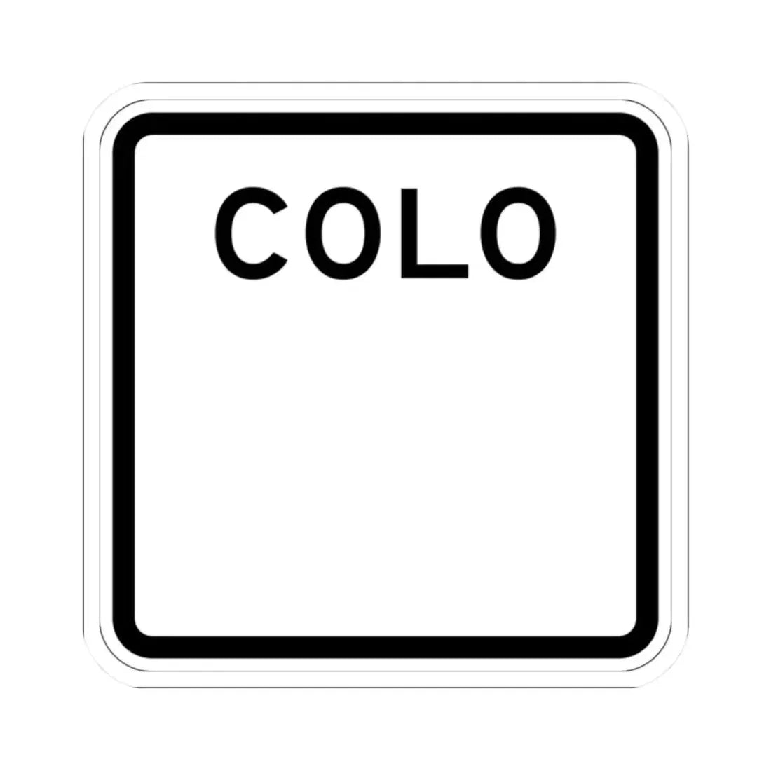 Colorado blank 1952 (Colorado) (Road Sign) STICKER Vinyl Kiss-Cut Decal 2 Inch White - The Sticker Space