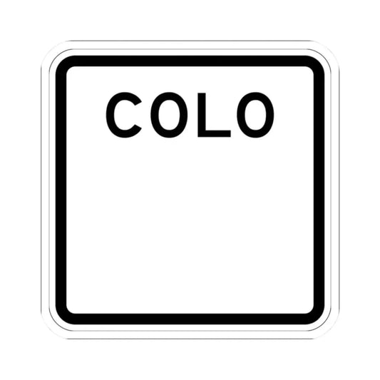 Colorado blank 1952 (Colorado) (Road Sign) STICKER Vinyl Kiss-Cut Decal 2 Inch White - The Sticker Space