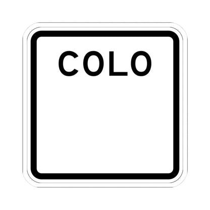 Colorado blank 1952 (Colorado) (Road Sign) STICKER Vinyl Kiss-Cut Decal 3 Inch White - The Sticker Space
