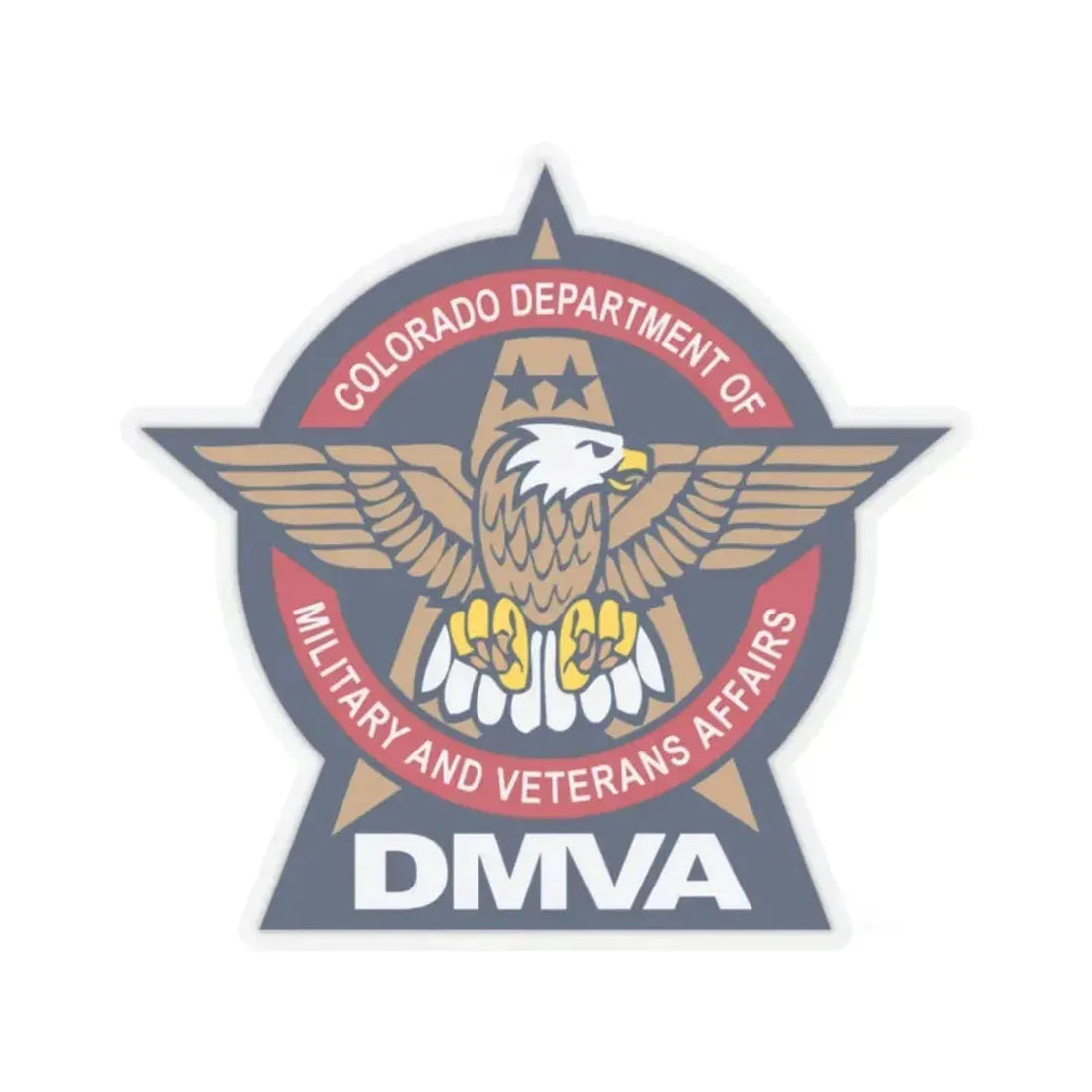 Colorado Department of Military and Veterans Affairs - STICKER Vinyl Kiss-Cut Decal 2 Inch Transparent - The Sticker Space
