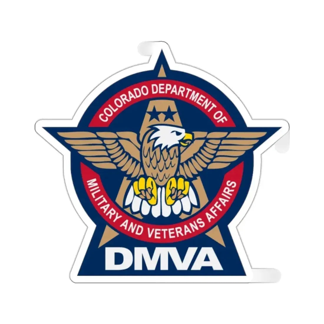 Colorado Department of Military and Veterans Affairs - STICKER Vinyl Kiss-Cut Decal 2 Inch White - The Sticker Space