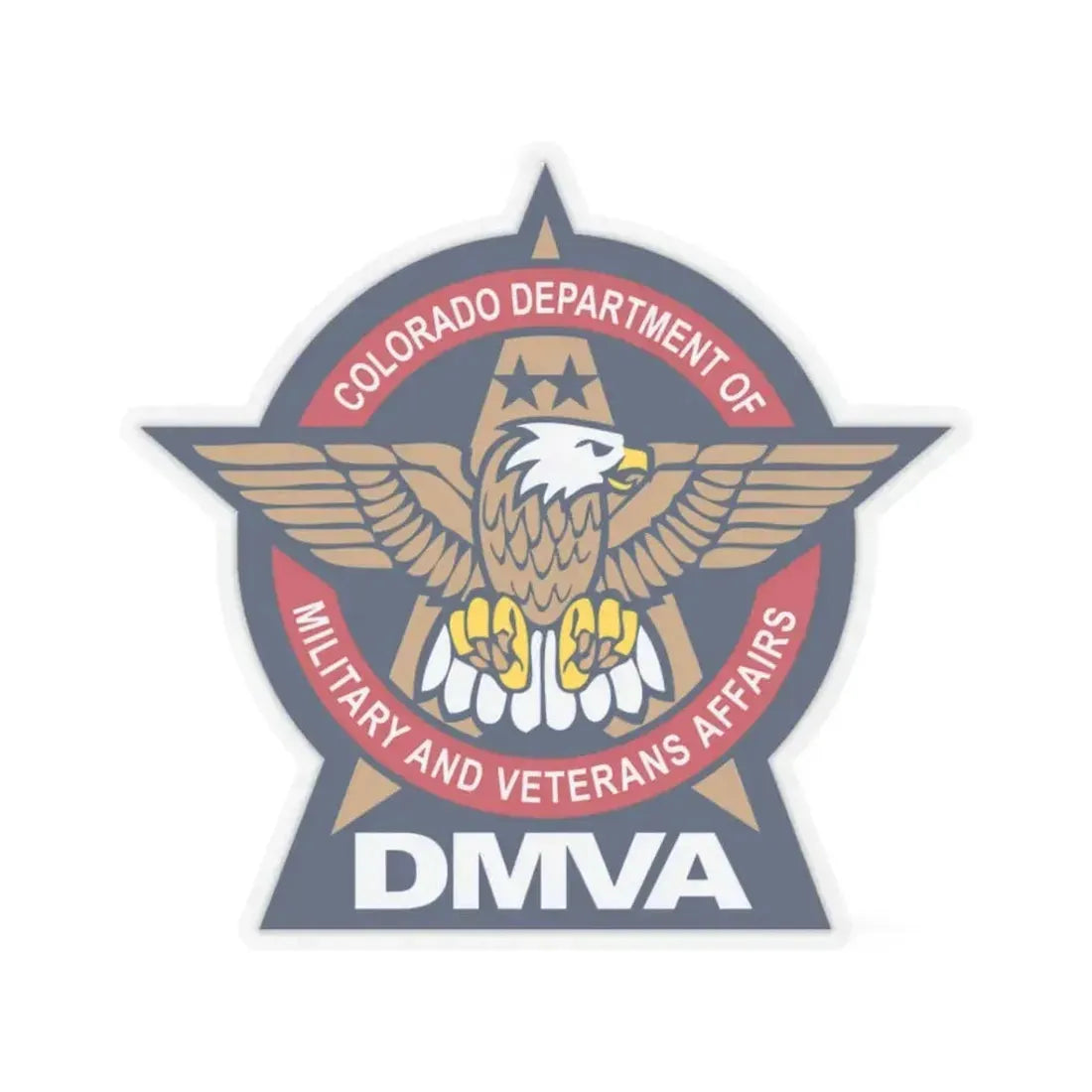 Colorado Department of Military and Veterans Affairs - STICKER Vinyl Kiss-Cut Decal 3 Inch Transparent - The Sticker Space