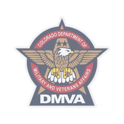 Colorado Department of Military and Veterans Affairs - STICKER Vinyl Kiss-Cut Decal 3 Inch Transparent - The Sticker Space