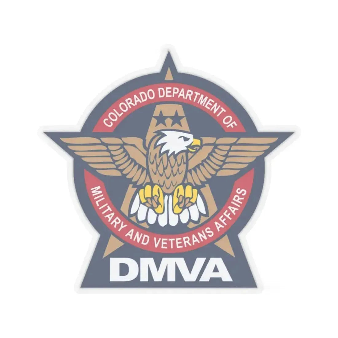 Colorado Department of Military and Veterans Affairs - STICKER Vinyl Kiss-Cut Decal 4 Inch Transparent - The Sticker Space