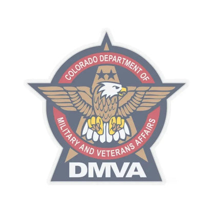 Colorado Department of Military and Veterans Affairs - STICKER Vinyl Kiss-Cut Decal 4 Inch Transparent - The Sticker Space