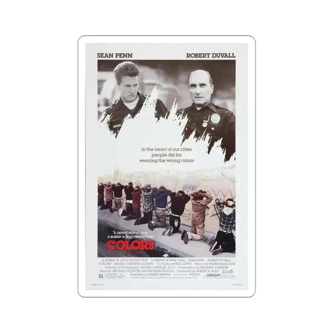 Colors 1988 Movie Poster STICKER Vinyl Die-Cut Decal 4 Inch - The Sticker Space