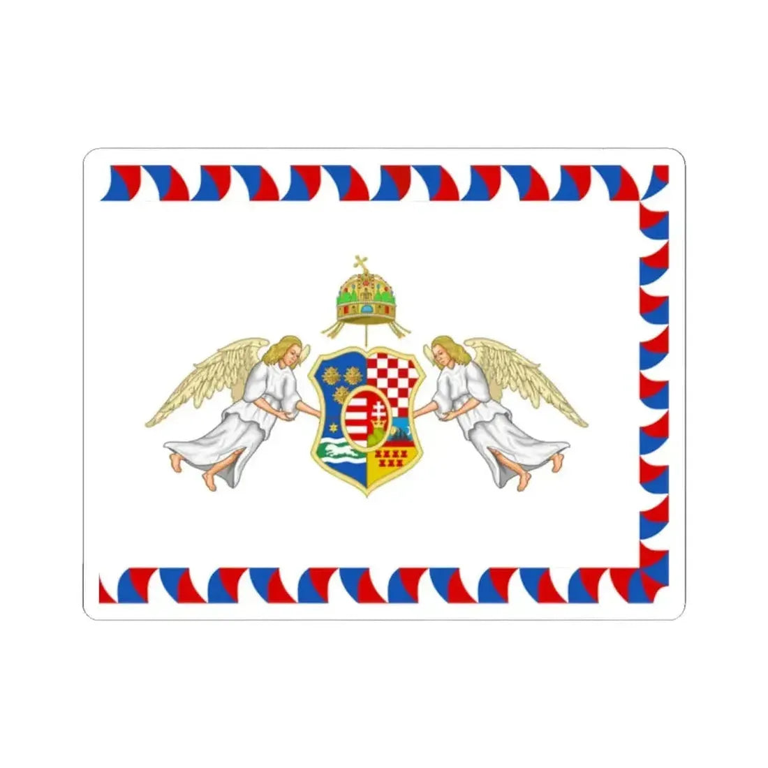 Colors of the Royal Croatian Home Guard (Austria) STICKER Vinyl Kiss-Cut Decal 2 Inch White - The Sticker Space