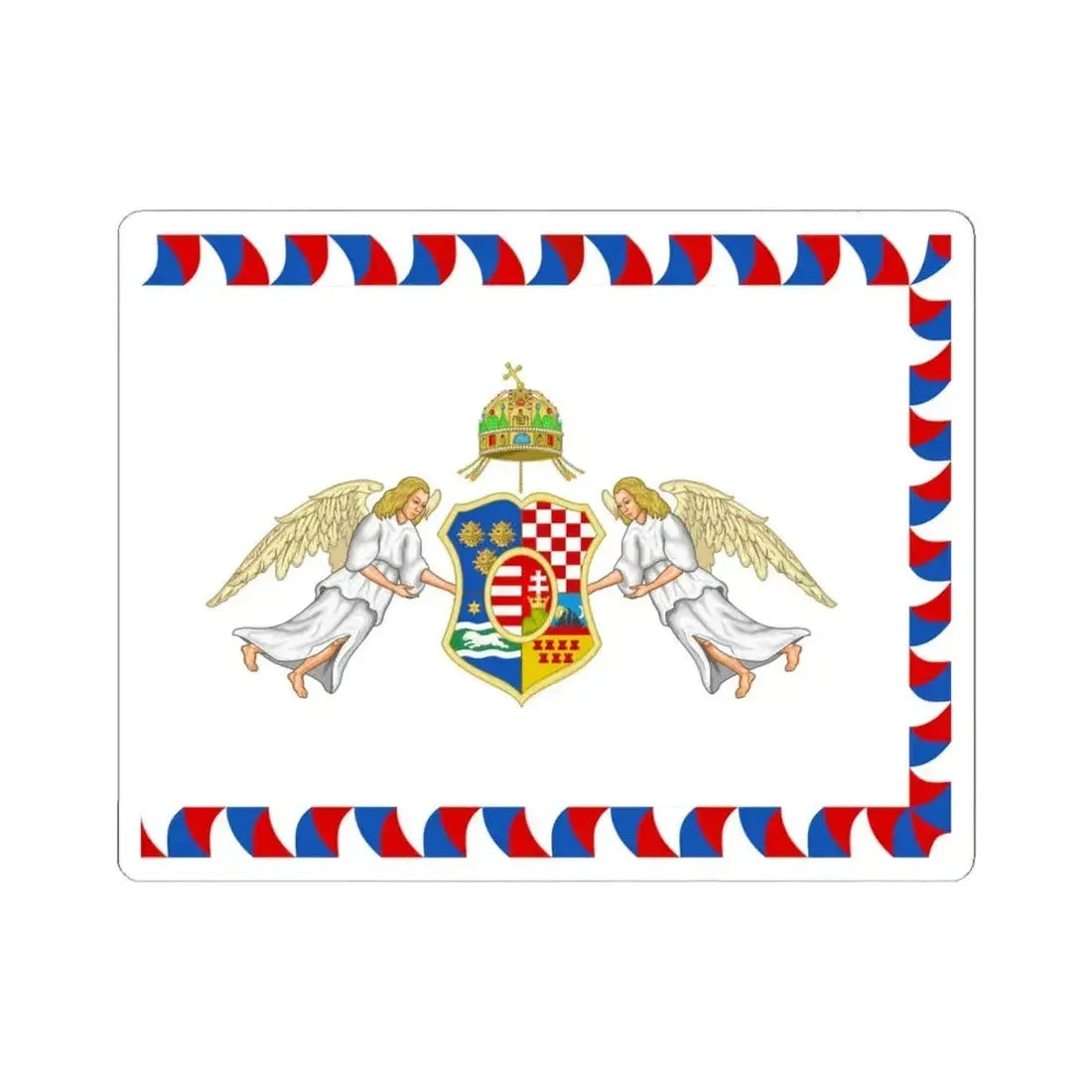 Colors of the Royal Croatian Home Guard (Austria) STICKER Vinyl Kiss-Cut Decal 4 Inch White - The Sticker Space
