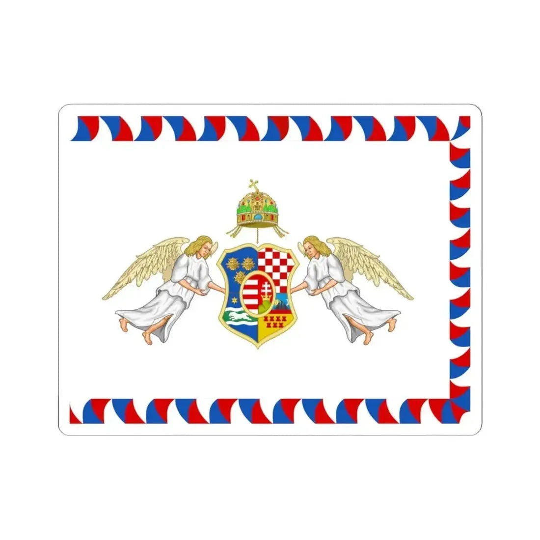 Colors of the Royal Croatian Home Guard (Austria) STICKER Vinyl Kiss-Cut Decal 6 Inch White - The Sticker Space