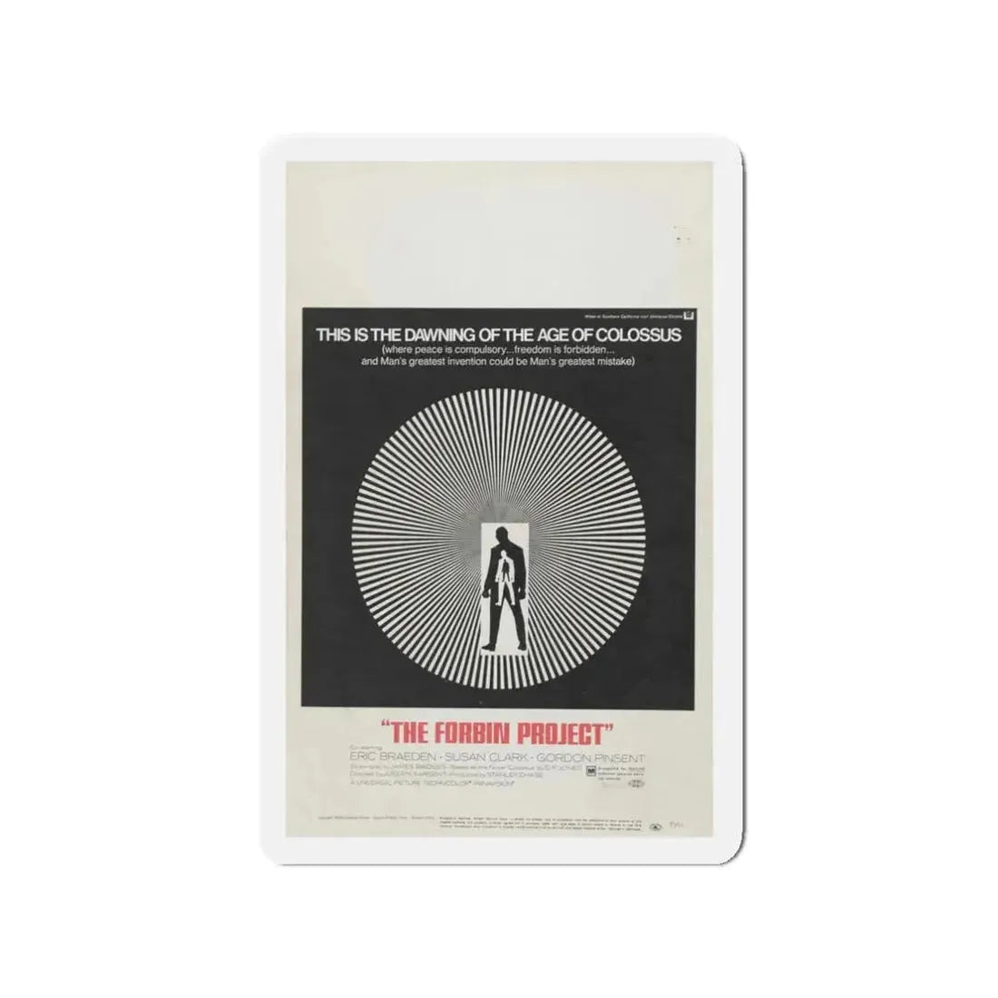 COLOSSUS THE FORBIN PROJECT 1970 Movie Poster - Refrigerator Magnet 3 Inch - The Sticker Space