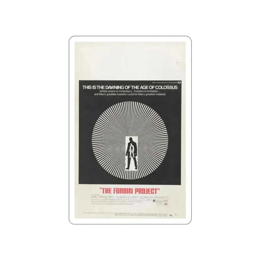COLOSSUS THE FORBIN PROJECT 1970 Movie Poster STICKER Vinyl Die-Cut Decal 2 Inch - The Sticker Space