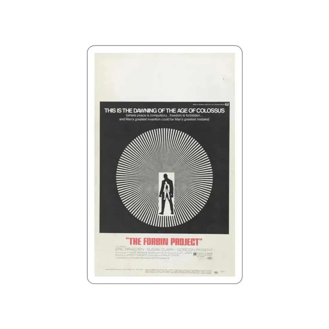 COLOSSUS THE FORBIN PROJECT 1970 Movie Poster STICKER Vinyl Die-Cut Decal 2 Inch - The Sticker Space